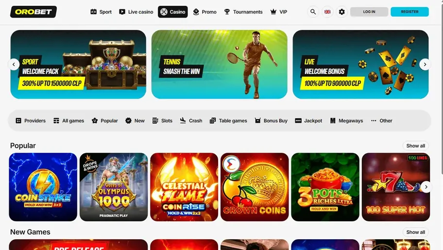 Orobet: catálogo de juegos (escritorio)