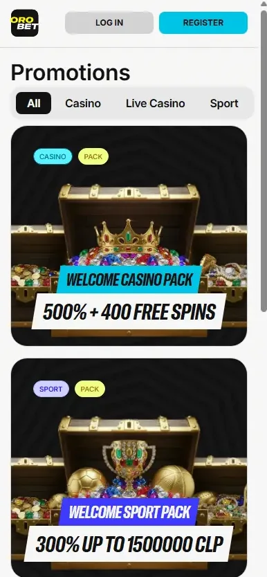 Orobet: promociones (versión móvil)